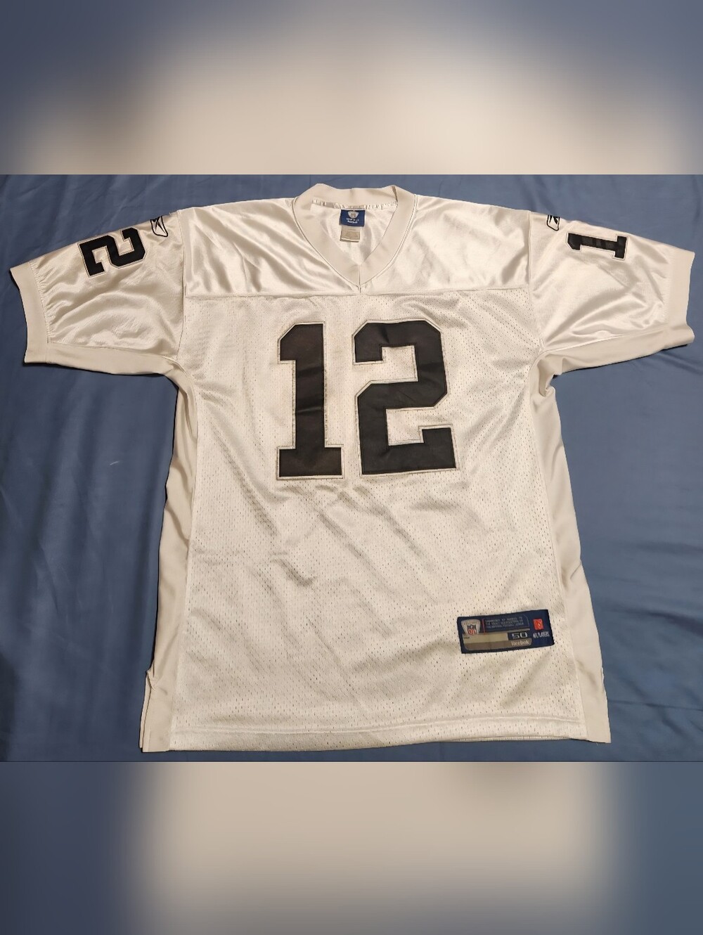 Reebok Oakland Raiders Jacoby Ford #12 White On-Field NFL Jersey Men's Size50 XL